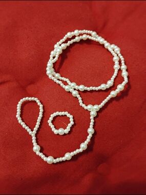 Sexy Boho Faux Pearl Style Anklet Ankle Bracelet with Toe Ring New
